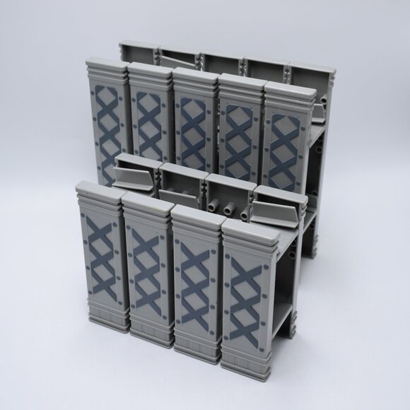 Imaginarium Train Track Supports Risers Gray Plastic Wood Brio Thomas Lot x 09 - Picture 10 of 11